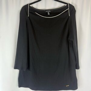 Ellen Tracy long sleeve top Color: Black Size: XL 100% Cotton